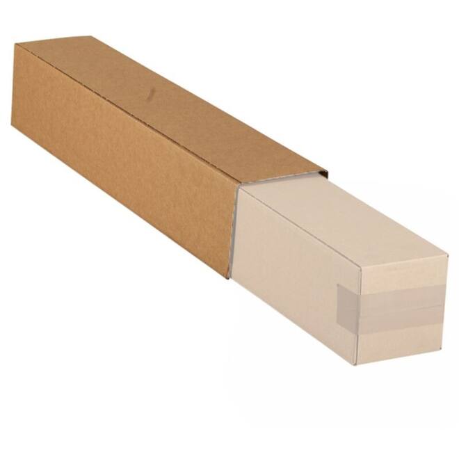 Vierkante koker IEZZY 750x126x126mm bruin deksel