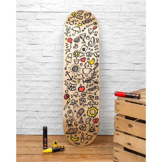 Verfstift Posca Sticker Graffiti assorti metalen koffer à 20 stuks