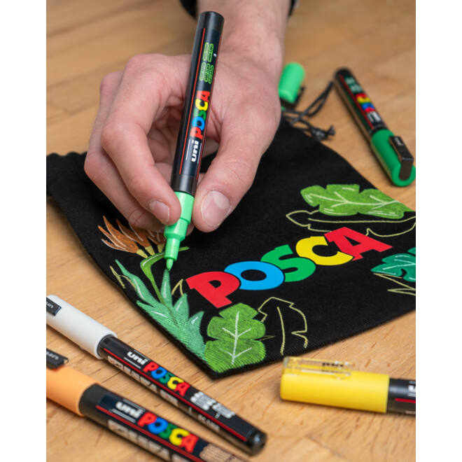 Verfstift Posca Sticker Graffiti assorti metalen koffer à 20 stuks