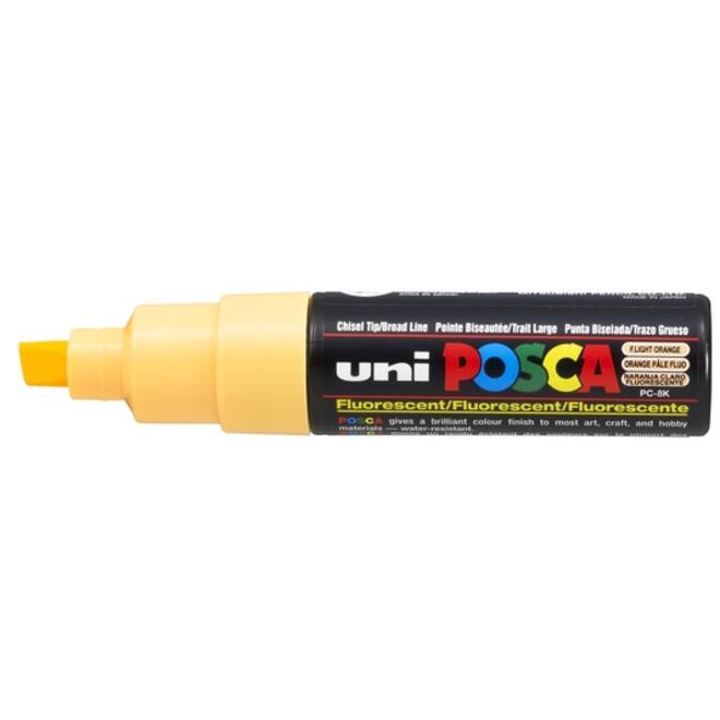 Verfstift Posca PC8K breed schuin fluor lichtoranje