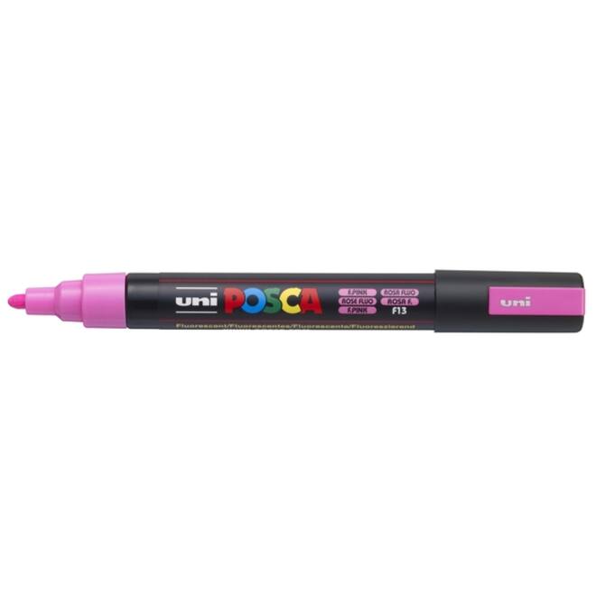 Verfstift Posca PC5M medium fluor roze