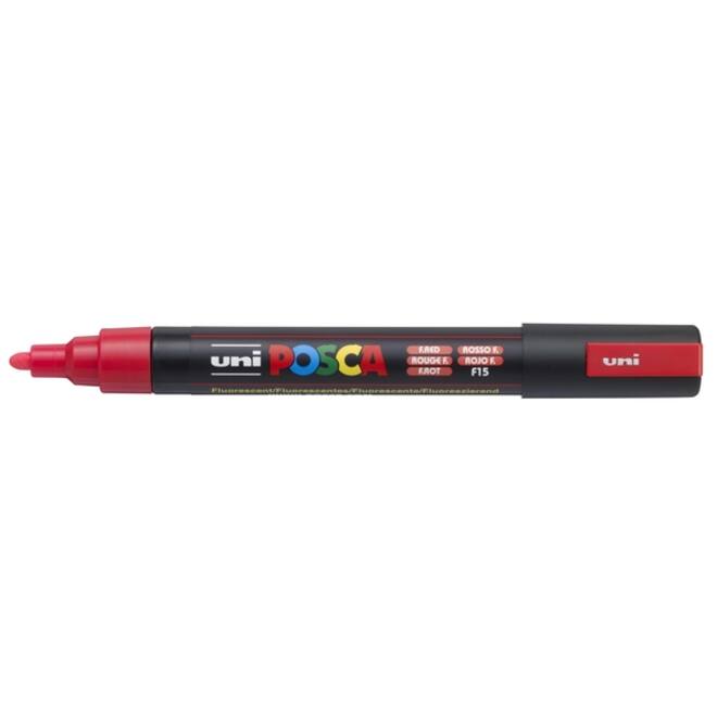 Verfstift Posca PC5M medium fluor rood