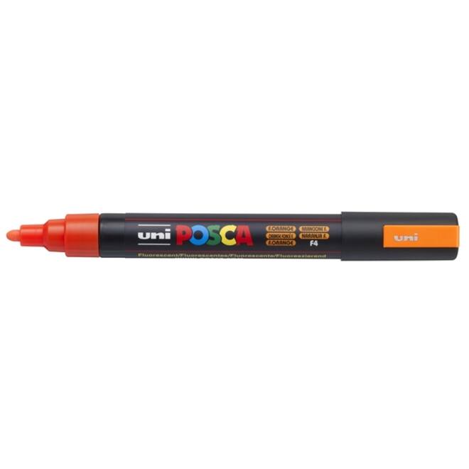 Verfstift Posca PC5M medium fluor oranje