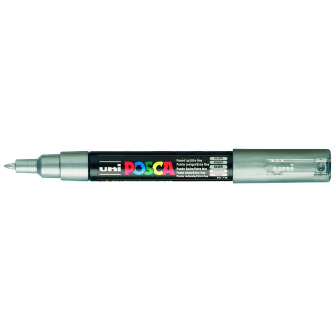 Verfstift Posca PC1MC extra fijn zilver