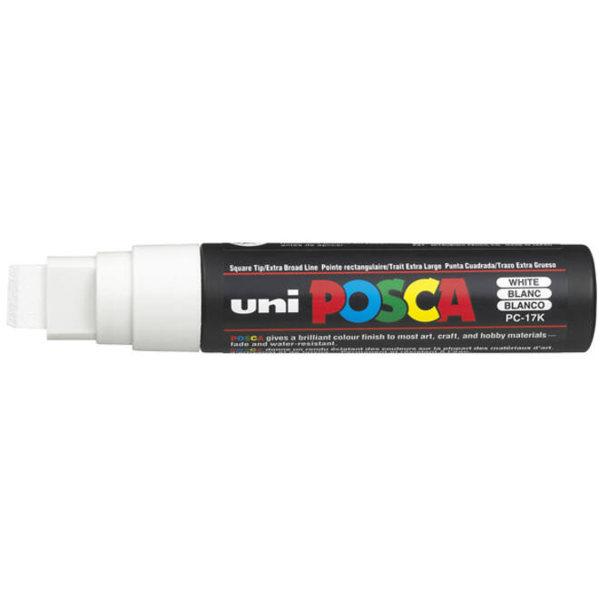 Verfstift Posca PC17K extra breed rechthoek wit