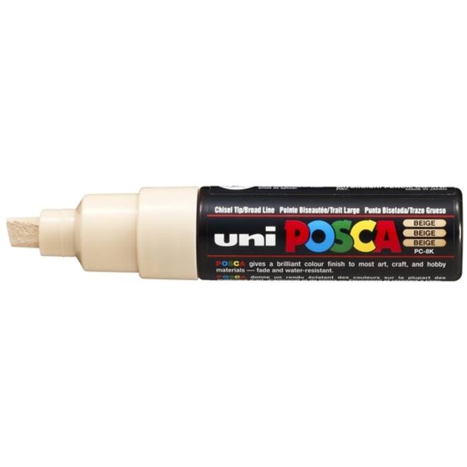 Verfstift Posca PC8K breed schuin beige