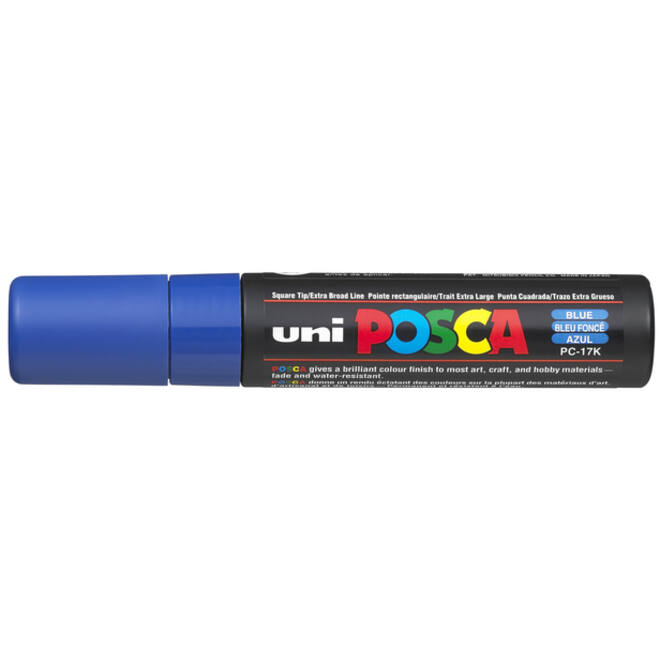 Verfstift Posca PC17K extra breed rechthoek donkerblauw