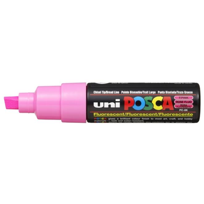 Verfstift Posca PC8K breed schuin fluor roze