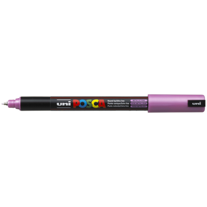 Verfstift Posca PC1MR extra fijn metallic roze