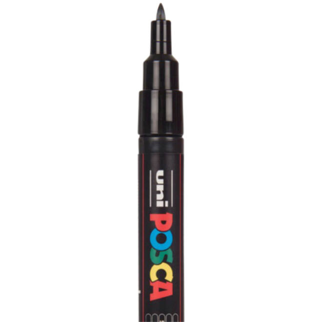 Verfstift Posca PC1MC extra fijn zwart