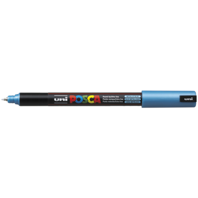 Verfstift Posca PC1MR extra fijn metallic blauw