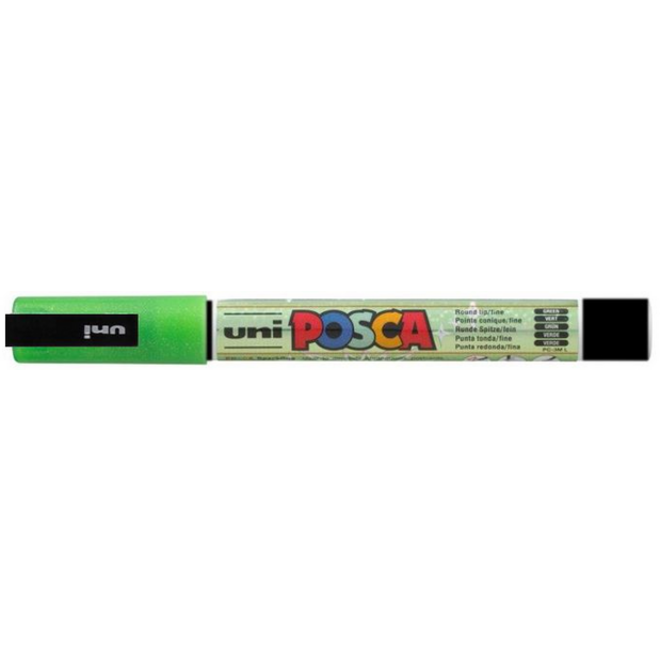 Verfstift Posca PC3M fijn glitter donkergroen
