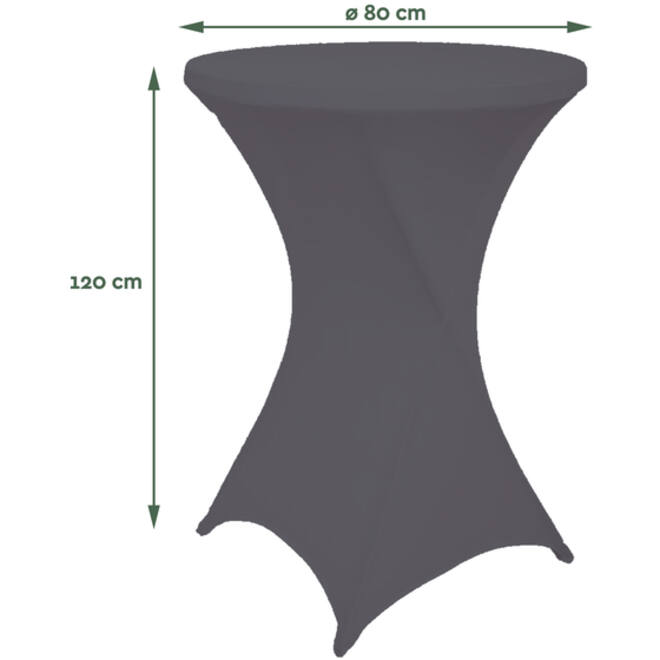 Tafelrok BRASQ voor statafel 80cm antraciet