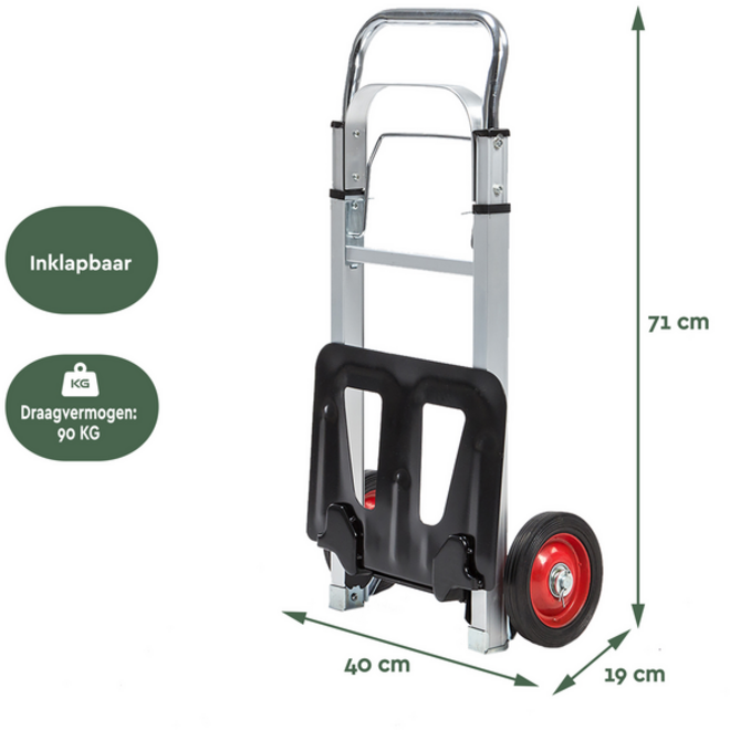 Steekwagen BRASQ stalen plateau 90 kg