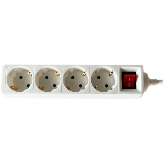 Stekkerdoos BRASQ 4 voudig 1.4 meter wit