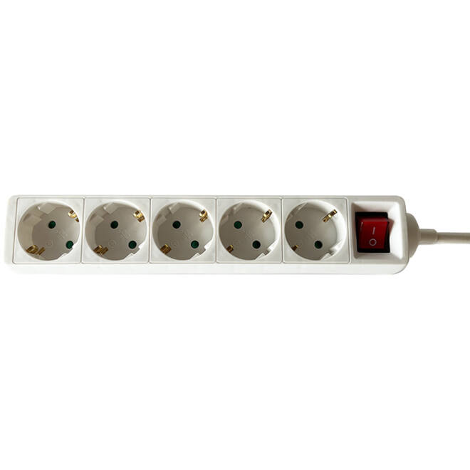 Stekkerdoos BRASQ 5 voudig 1.4 meter wit