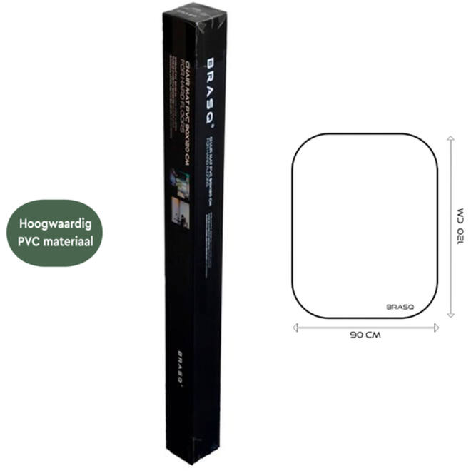 Stoelmat BRASQ PVC 90x120 voor harde vloer