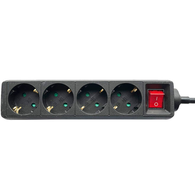 Stekkerdoos BRASQ 4 voudig 1.4 meter zwart