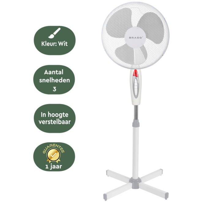 Statiefventilator BRASQ F300 Ø 40cm wit