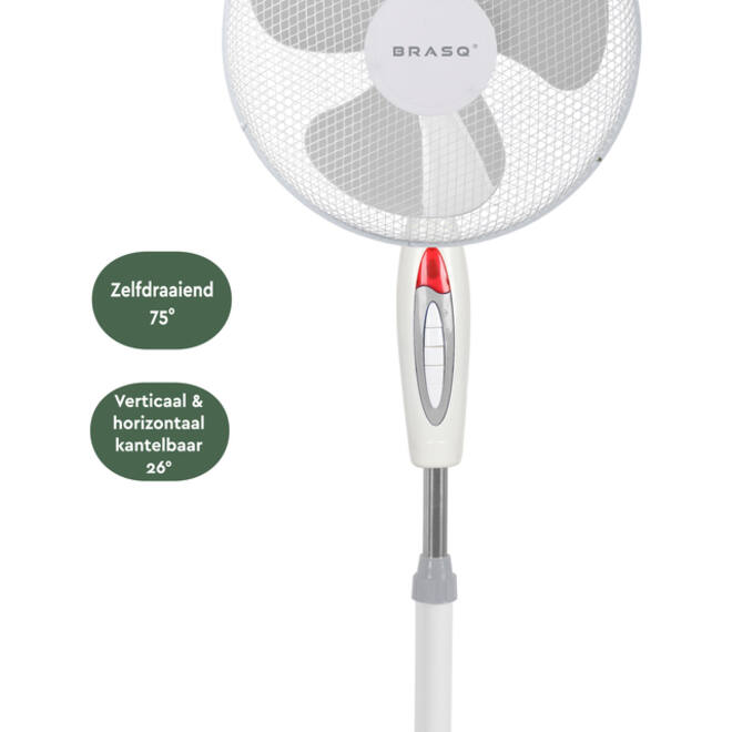 Statiefventilator BRASQ F300 Ø 40cm wit