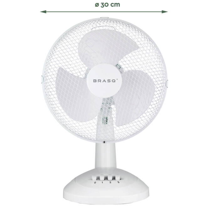 Tafelventilator BRASQ F400 Ø 30cm wit