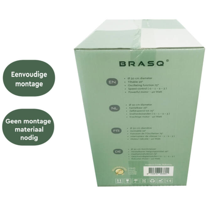 Tafelventilator BRASQ F400 Ø 30cm wit
