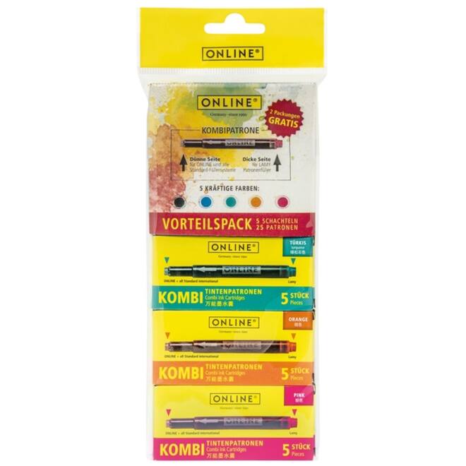 Inktpatroon Online Kombi assorti blister à 5 doosjes à 5 stuks