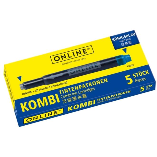 Inktpatroon Online Kombi blauw doos à 5 stuks