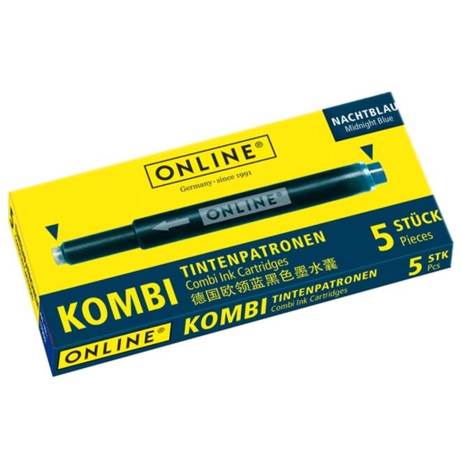 Inktpatroon Online Kombi nachtblauw doos à 5 stuks