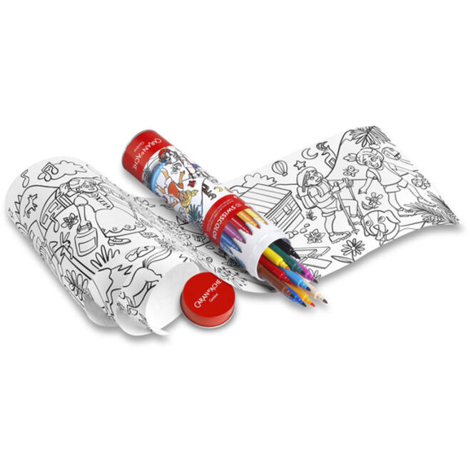 Viltstift Caran d'ache Swisscolor met poster koker à 10 kleuren
