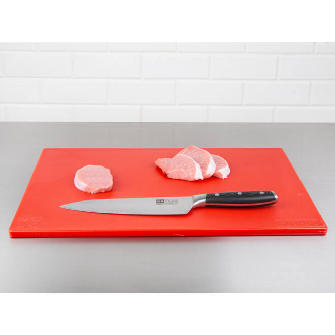 Snijplank Hygiplas LDPE 450x300x10 mm rood