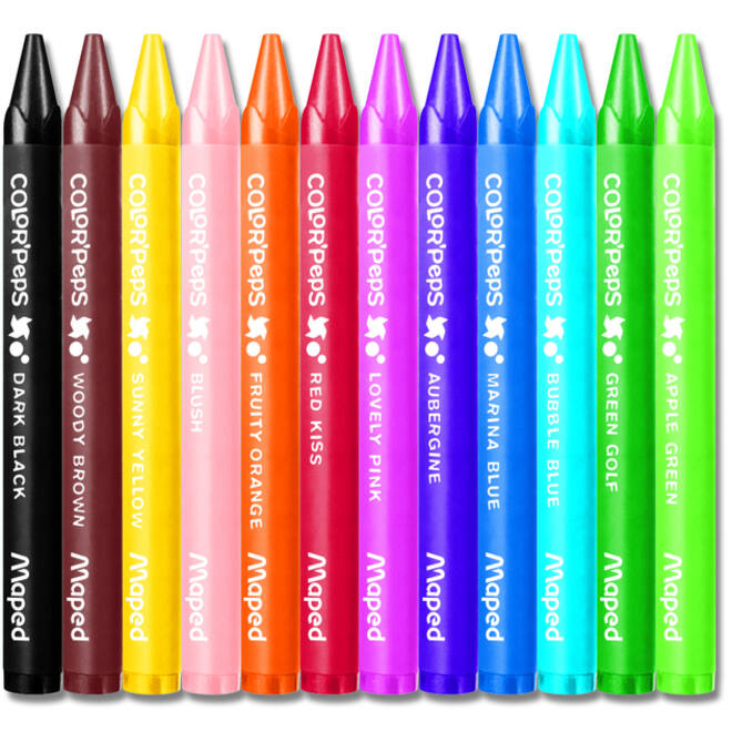 Waskrijt Maped Color'Peps Wax set á 12 kleuren