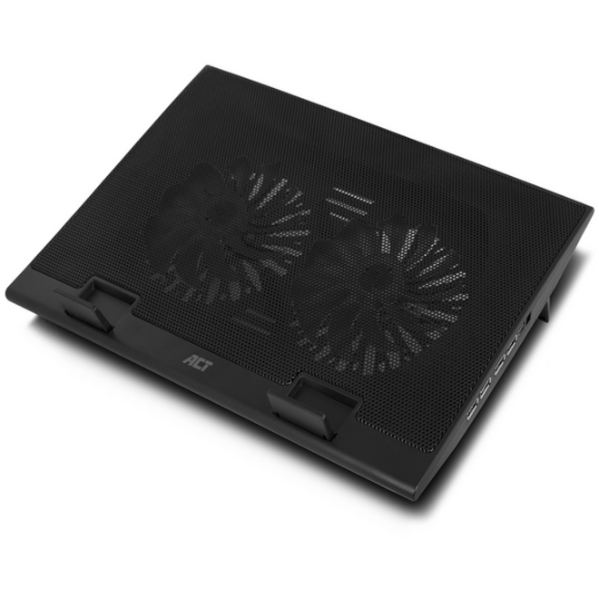 Laptopstandaard ACT 2 standen met ventilator 4-p hub
