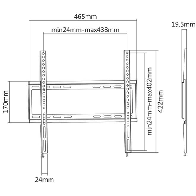 TV wandsteun ACT 32 tot 55 inch VESA