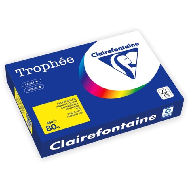 Kopieerpapier Trophée A4 80gr zonnegeel 500vel