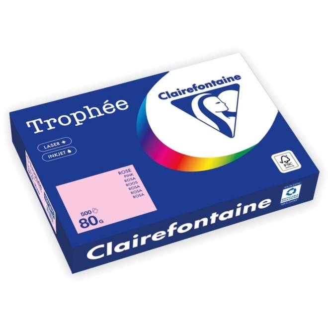 Kopieerpapier Trophée A4 80gr roze 500vel