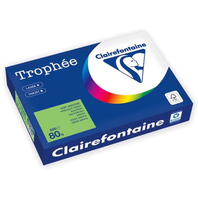 Kopieerpapier Trophée A4 80gr grasgroen 500vel
