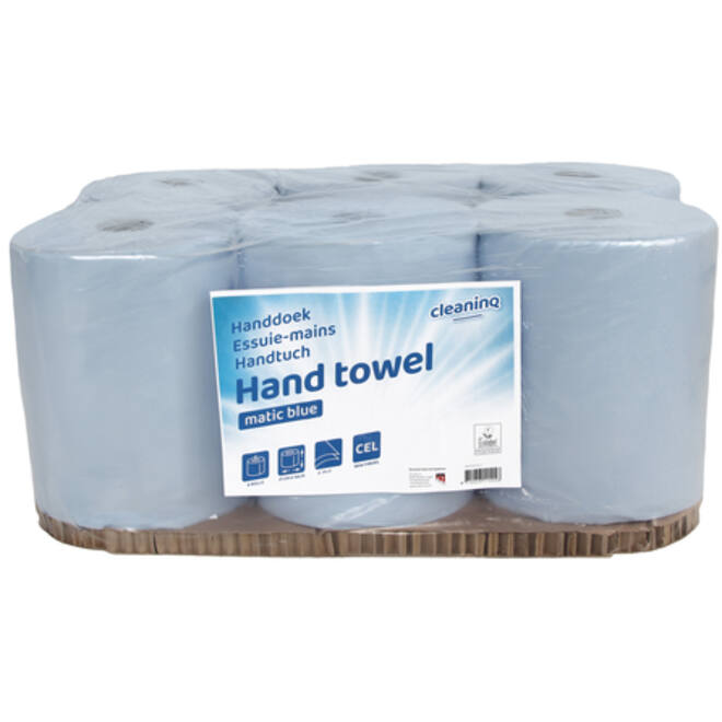 Handdoekrol Cleaninq Matic 2-laags 21cmx150m blauw