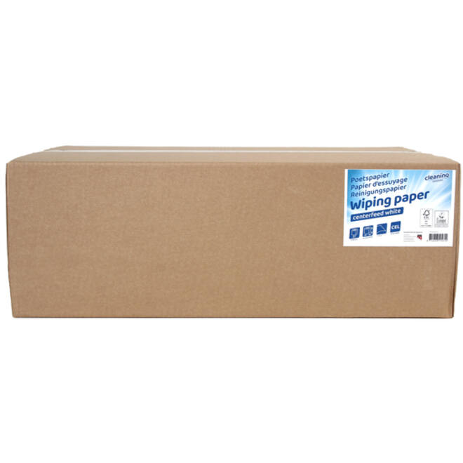 Poetspapier Cleaninq mini 1-laags 20cmx120m wit