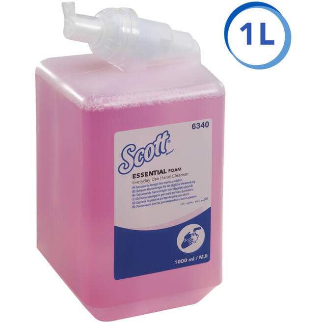Handzeep Scott Essential foam roze 1000ml 6340