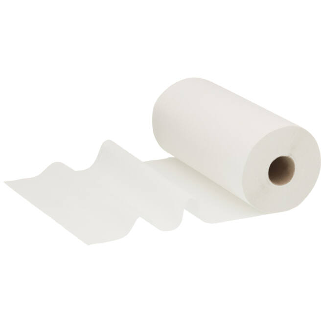 Poetsrol WypAll L10 1-laags 24cmx76m 165vel wit 7236
