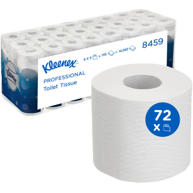 Toiletpapier Kleenex 3-laags 195vel wit 8459