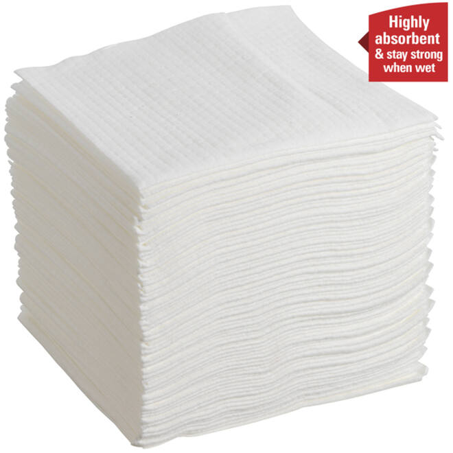 Poetsdoek WypAll X70 PowerClean 42,1x37,5cm 12x76vel wit 8387