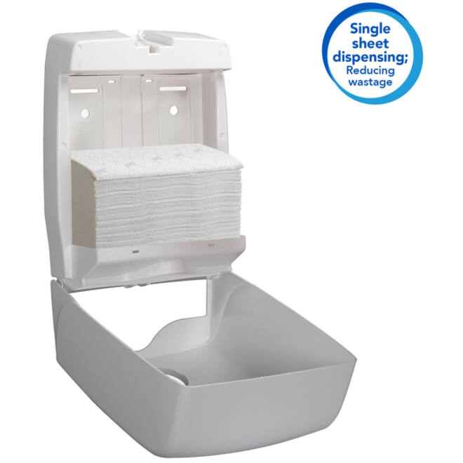 Handdoek Scott i-vouw 2-laags 21,2x18,6cm 16x220stuks wit 6609