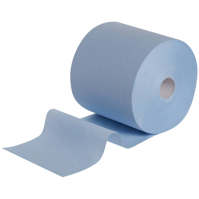 Poetsrol WypAll L10 EXTRA 1-laags 23,5cmx380m 1000vel blauw 7472