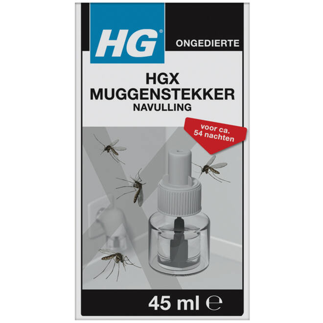 Muggenstekker HG HGX navulling 45ml
