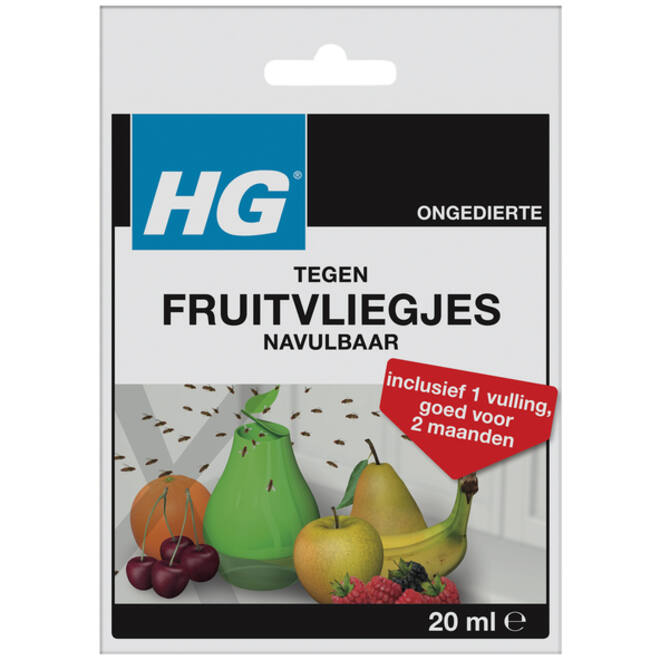 Fruitvliegjesval HG HGX met 1 navulling 20ml