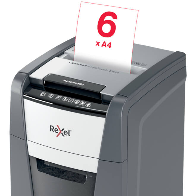 Papiervernietiger Rexel Optimum Auto+ 150M P5 snippers 2x15mm