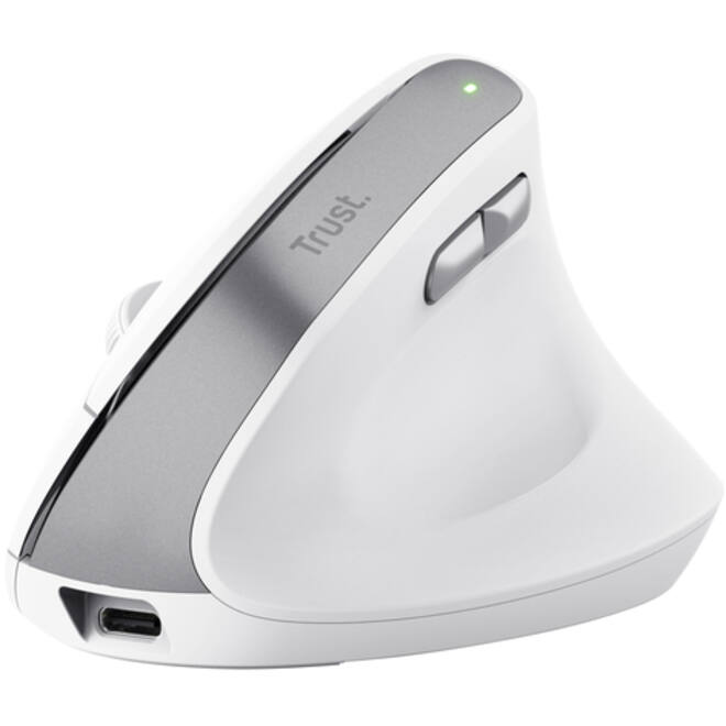 Muis Trust ergonomisch BAYO II draadloos wit