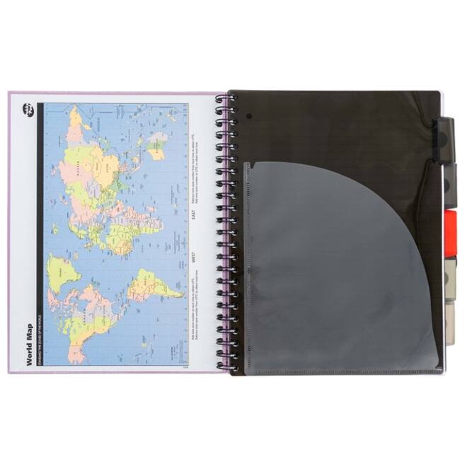 Projectboek Pukka Metallic Executive A4 lijn 5-tabs 4-gaats 200 pagina's 80gr assorti